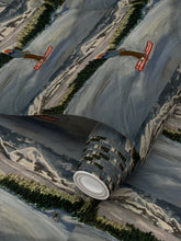 Load image into Gallery viewer, Repeat Pattern Wallpaper of Lone Skier with Inversion in Pila