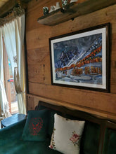 Load image into Gallery viewer, Cross-Country Skiing in Val Ferret Painting