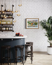 Load image into Gallery viewer, Father and Sons in Pila Ski Resort with Monte Bianco on the Background