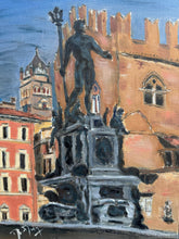 Load image into Gallery viewer, Neptune Fountain, Bologna – Original Oil Painting
