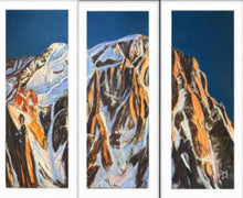 Load image into Gallery viewer, Grandes Jorasses Triptych Soft Pastels Painting