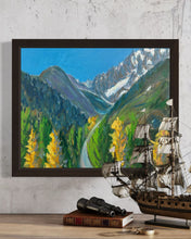 Load image into Gallery viewer, The View from La Salle towards Mont Crammont and Monte Bianco Plein Air Oils Painting