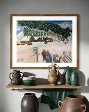 Load image into Gallery viewer, Getting Ready to go skiing in Pila