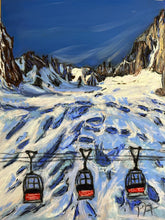 Load image into Gallery viewer, Mer de Glace with Panoramic Mont Blanc Lift Pastels Painting