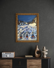 Load image into Gallery viewer, Mer de Glace with Panoramic Mont Blanc Lift Pastels Painting