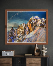 Load image into Gallery viewer, The Monte Bianco as seen from Skyway Monte Bianco Soft Pastels Painting