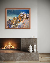 Load image into Gallery viewer, The Monte Bianco as seen from Skyway Monte Bianco Soft Pastels Painting