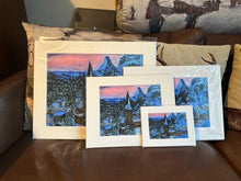 Load image into Gallery viewer, Limited Edition Giclée Prints of Zermatt at Dusk #2 in different sizes