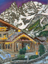 Load image into Gallery viewer, Monte Bianco at dusk from Auberge de la Maison