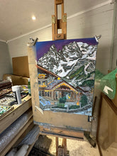 Load image into Gallery viewer, Monte Bianco at dusk from Auberge de la Maison
