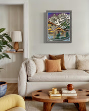 Load image into Gallery viewer, Monte Bianco at dusk from Auberge de la Maison