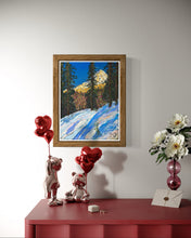 Load image into Gallery viewer, Becca di Nona viewed from a Snowshoeing path in Pila Soft Pastels Painting