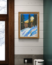 Load image into Gallery viewer, Becca di Nona viewed from a Snowshoeing path in Pila Soft Pastels Painting