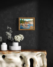 Load image into Gallery viewer, The Big Rock on the River Oil Painting