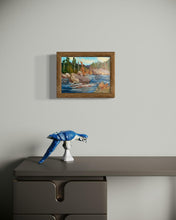 Load image into Gallery viewer, The Big Rock on the River Oil Painting