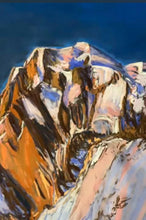 Load image into Gallery viewer, The Monte Bianco as seen from Skyway Monte Bianco Soft Pastels Painting