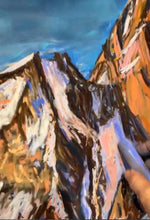Load image into Gallery viewer, The Monte Bianco as seen from Skyway Monte Bianco Soft Pastels Painting