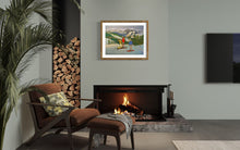 Load image into Gallery viewer, Father and Sons in Pila Ski Resort with Monte Bianco on the Background