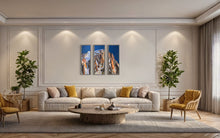 Load image into Gallery viewer, Grandes Jorasses Triptych Soft Pastels Painting