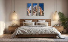 Load image into Gallery viewer, Grandes Jorasses Triptych Soft Pastels Painting