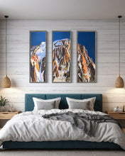 Load image into Gallery viewer, Grandes Jorasses Triptych Soft Pastels Painting