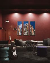 Load image into Gallery viewer, Grandes Jorasses Triptych Soft Pastels Painting