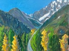 Load image into Gallery viewer, The View from La Salle towards Mont Crammont and Monte Bianco Plein Air Oils Painting