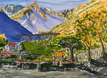 Load image into Gallery viewer, A horse in the Morgex Valley Watercolours Painting