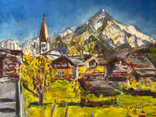 Load image into Gallery viewer, The view of La Salle with Grivola Soft Pastels Painting