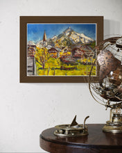 Load image into Gallery viewer, The view of La Salle with Grivola Soft Pastels Painting