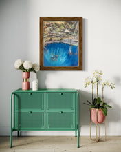 Load image into Gallery viewer, Lourdes and Family in a Mexican Cenote Pastel Painting