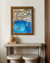 Load image into Gallery viewer, Lourdes and Family in a Mexican Cenote Pastel Painting
