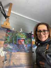 Load image into Gallery viewer, Shed in the Forest Pastels Painting