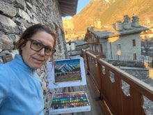 Load image into Gallery viewer, Vineyards and Monte Crammont Soft Pastels Painting