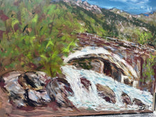 Load image into Gallery viewer, Bridge and beach on Sentiero 8 Pastels Painting