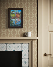 Load image into Gallery viewer, Tree reflection in Manor House Gardens Plein Air Soft Pastels Painting