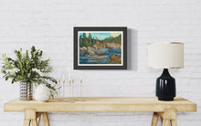 Load image into Gallery viewer, The Big Rock on the River Oil Painting