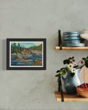 Load image into Gallery viewer, The Big Rock on the River Oil Painting