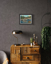 Load image into Gallery viewer, The Big Rock on the River Oil Painting