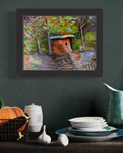 Load image into Gallery viewer, Shed in the Forest Pastels Painting