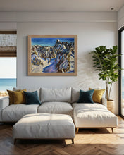 Load image into Gallery viewer, The View from the Aiguille du Midi towards the Grandes Jorasses II Soft Pastels Painting