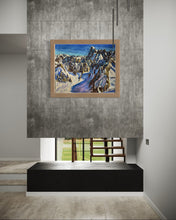 Load image into Gallery viewer, The View from the Aiguille du Midi towards the Grandes Jorasses II Soft Pastels Painting