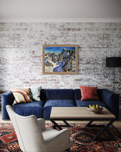 Load image into Gallery viewer, The View from the Aiguille du Midi towards the Grandes Jorasses II Soft Pastels Painting