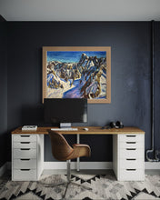 Load image into Gallery viewer, The View from the Aiguille du Midi towards the Grandes Jorasses II Soft Pastels Painting