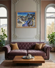 Load image into Gallery viewer, The View from the Aiguille du Midi towards the Grandes Jorasses II Soft Pastels Painting