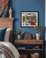 Load image into Gallery viewer, Waiting for the Funicular in Courmayeur Painting