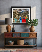 Load image into Gallery viewer, Waiting for the Funicular in Courmayeur Painting