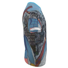 Load image into Gallery viewer, Wolf in Skis in Entrèves Courmayeur Mont Blanc boys' premium t-shirt