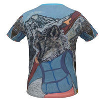 Load image into Gallery viewer, Wolf in Skis in Entrèves Courmayeur Mont Blanc boys' premium t-shirt
