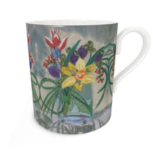 Load image into Gallery viewer, Large Floral Bone China Mug